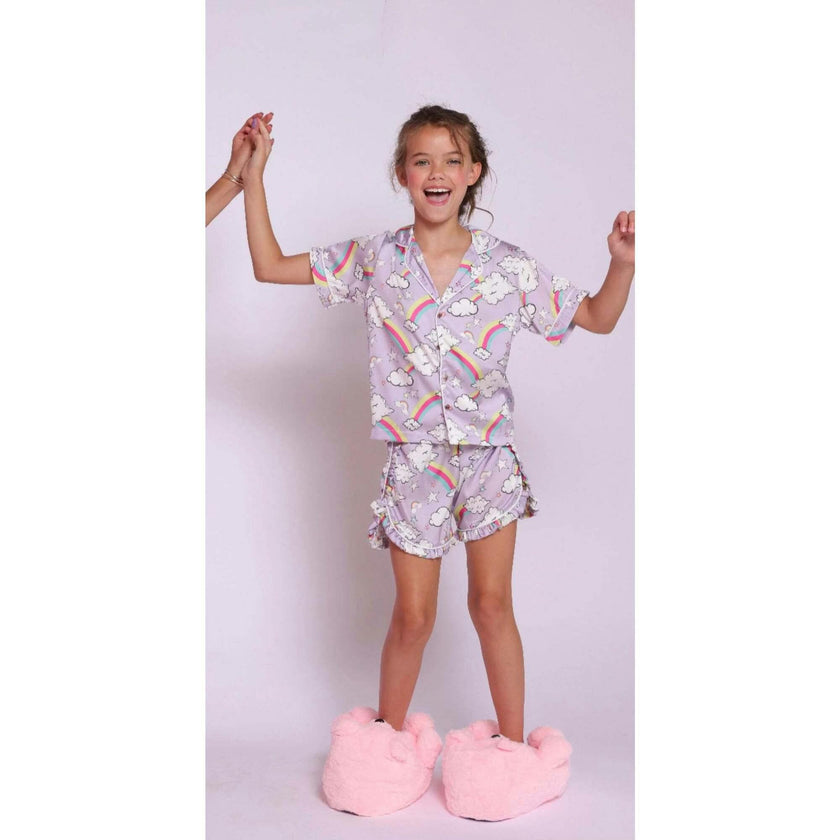 I Dream Of Rainbows Silk Shirt & Short Set