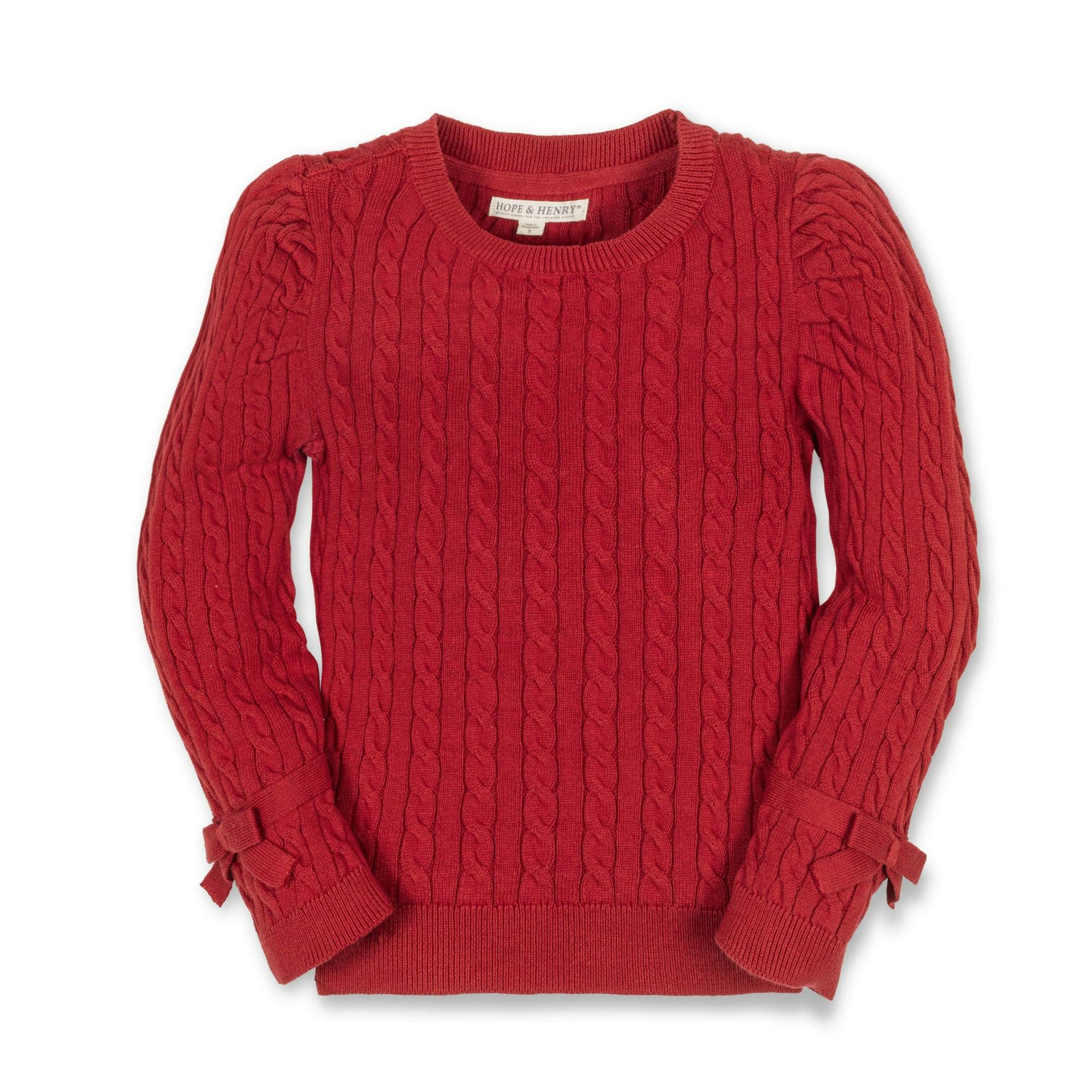 Organic Puff Sleeve Bow Sweater
