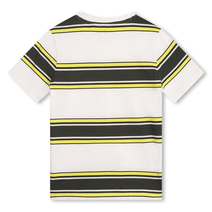 BOSS KIDSWEAR Yellow Striped Classic T-shirt
