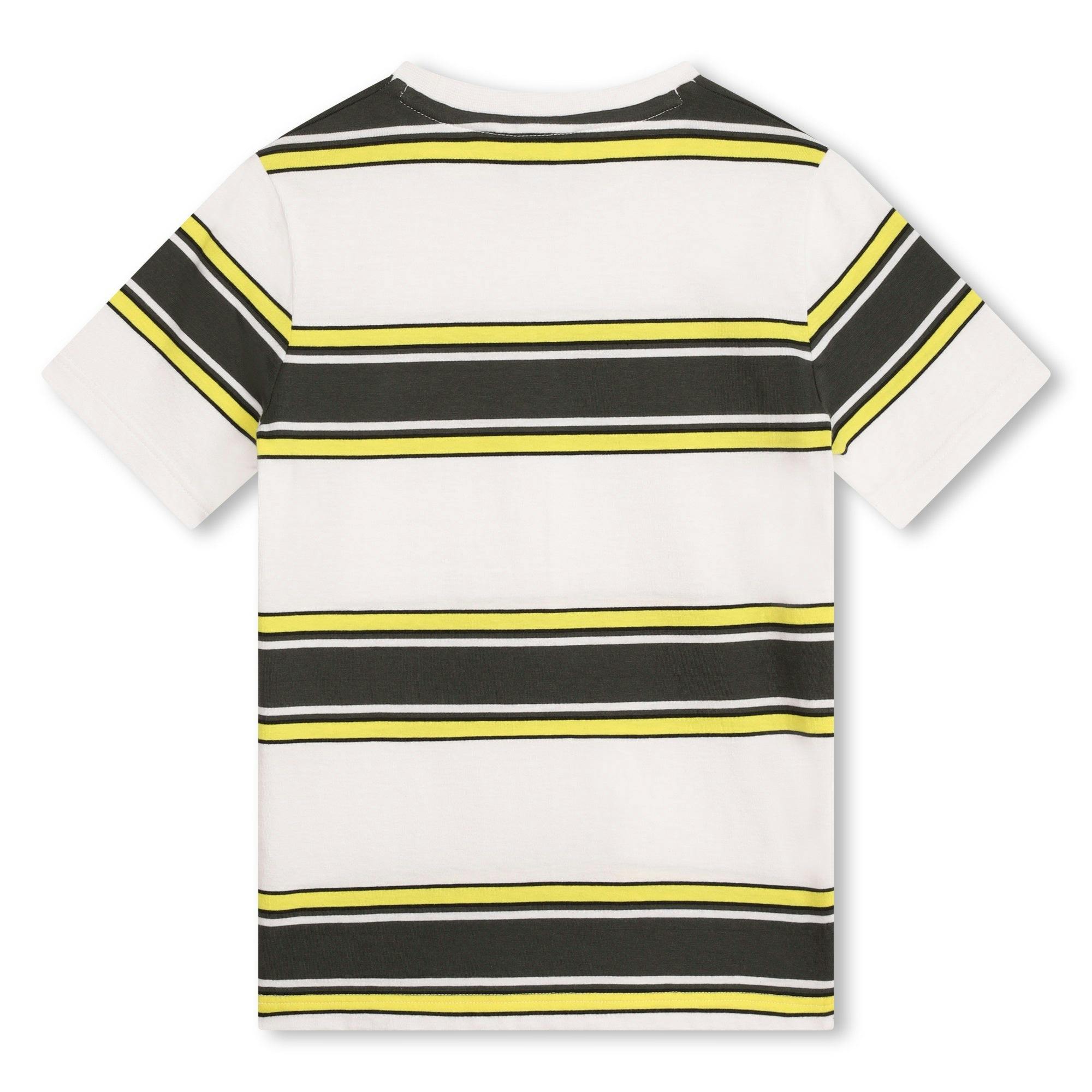BOSS KIDSWEAR Yellow Striped Classic T-shirt