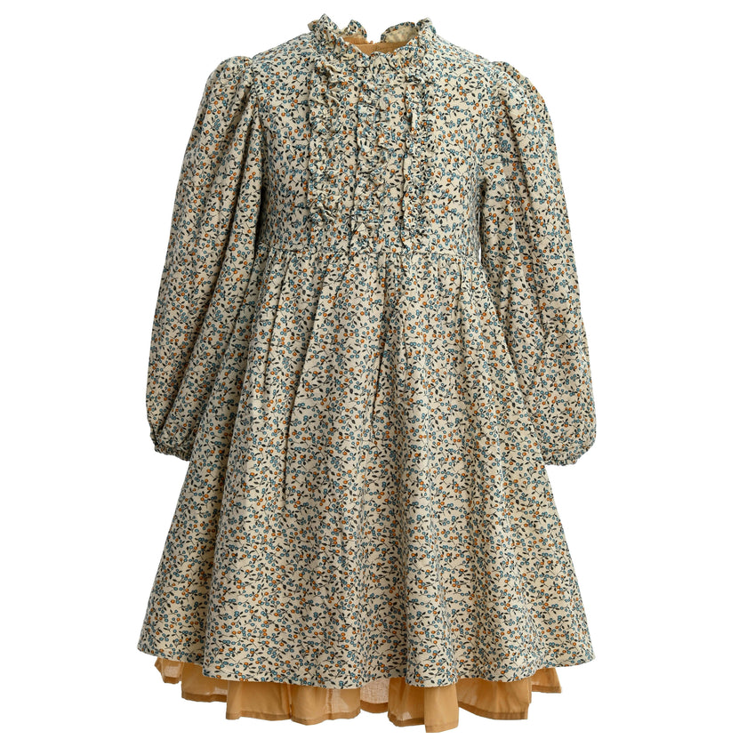 Green Floral Layered Dress