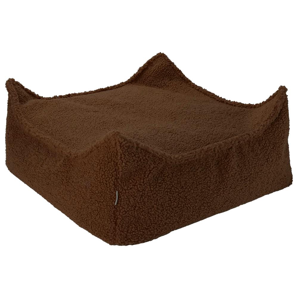 Warm Hazel Square Ottoman