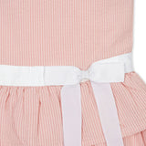 Organic Seersucker Ruffle Sleeve Peplum Dress