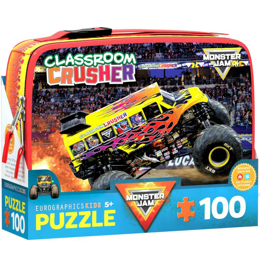 Monster Jam: Lunch Bag & 100pc Puzzle - Classroom Crusher