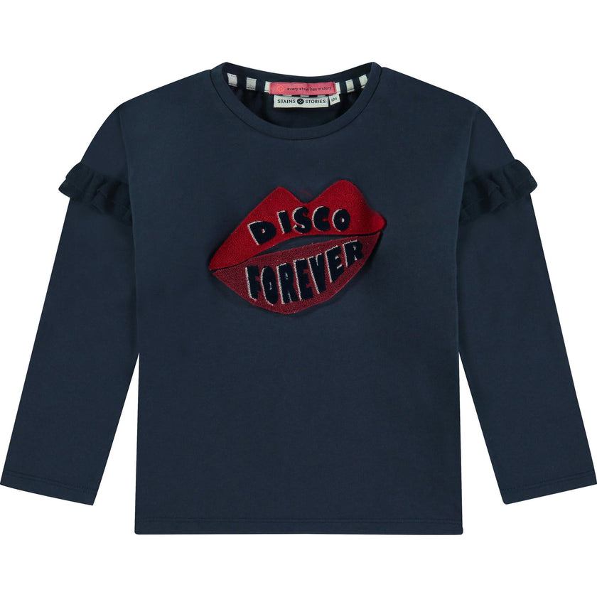 Crew Neck Long Sleeve Pullover T-Shirt
