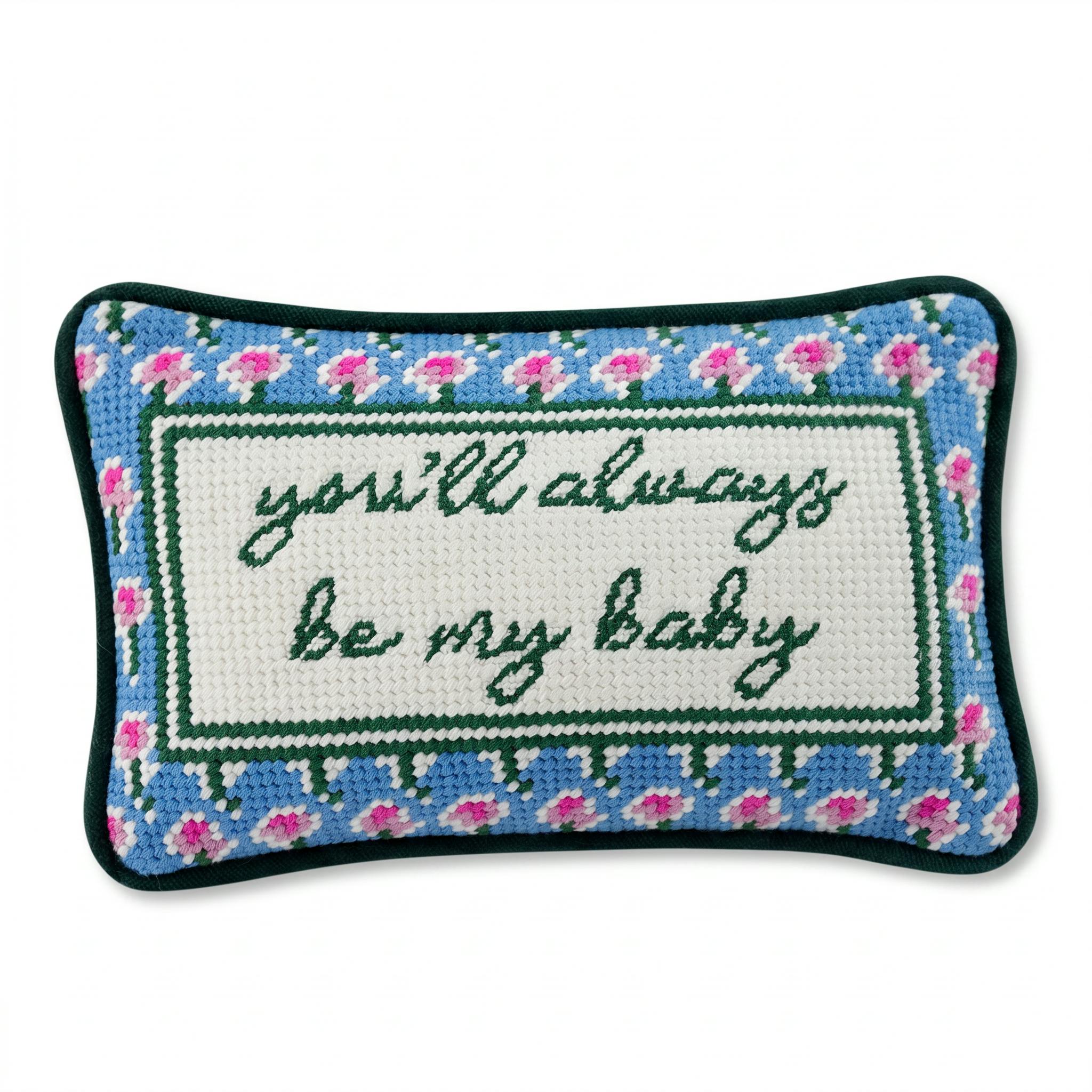 Be My Baby Mini Needlepoint Pillow