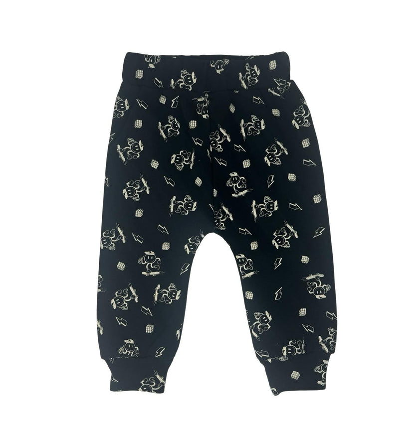 Happy Skate Black Harem Pants - Unisex for Boys and Girls