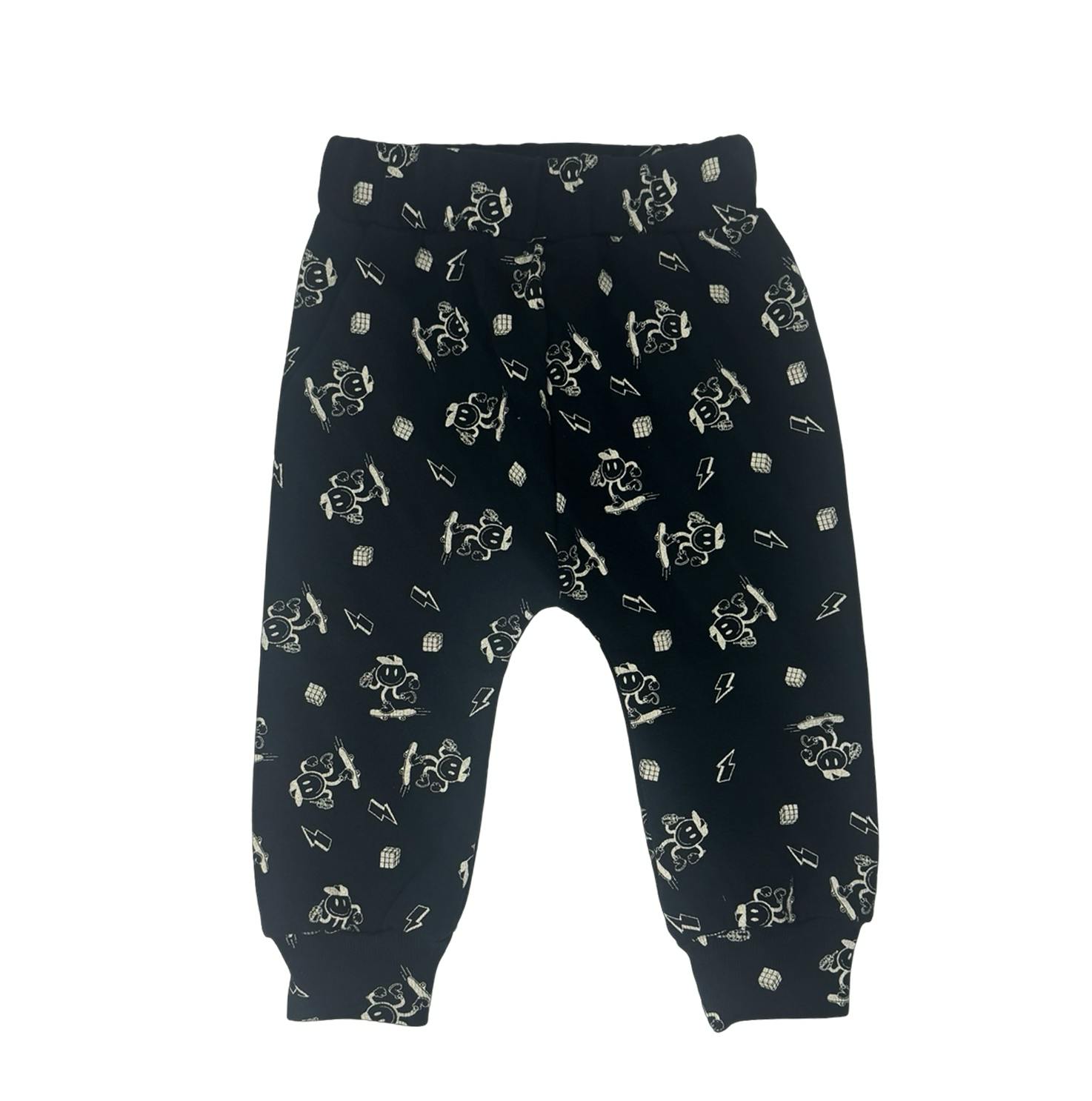 Happy Skate Black Harem Pants - Unisex for Boys and Girls