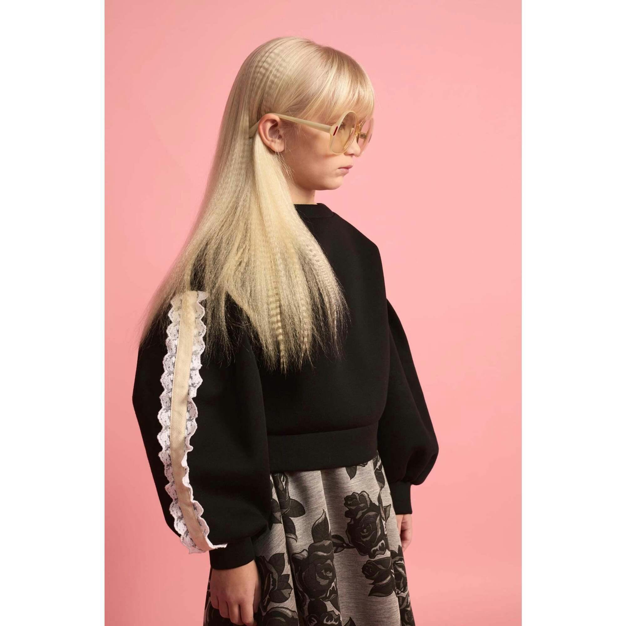 Neoprene Lace Ballon Sweatshirt