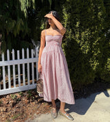 The Rebecca Nap Dress - Red Ticking Stripe