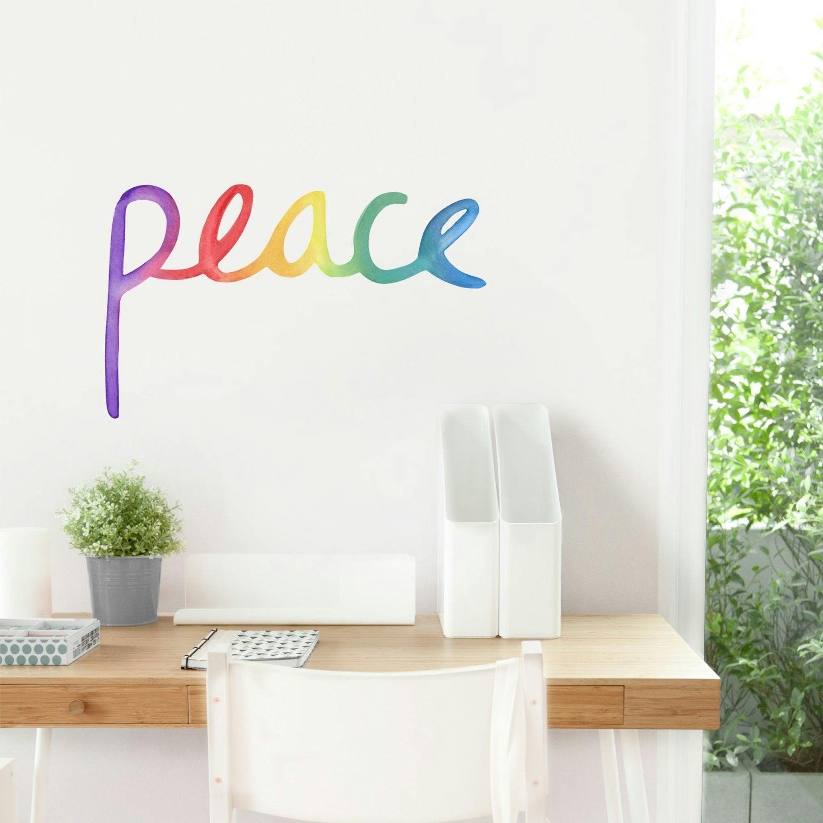 Watercolor Words • Peace • Peel-and-Stick Wall Decals