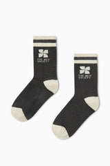 TNS Logo Socks Dark Grey Melange
