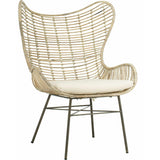 Malia Rattan Wingback Armchair