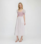 The Madeline Nap Dress - White Poppy Half Drop