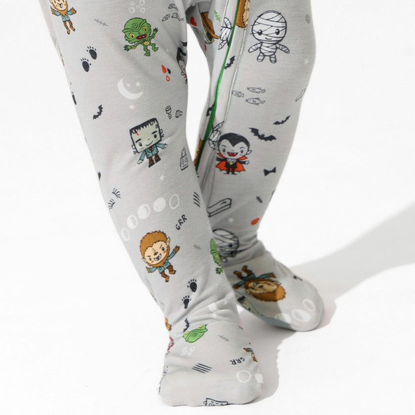 Little Monsters Bamboo Convertible Footie