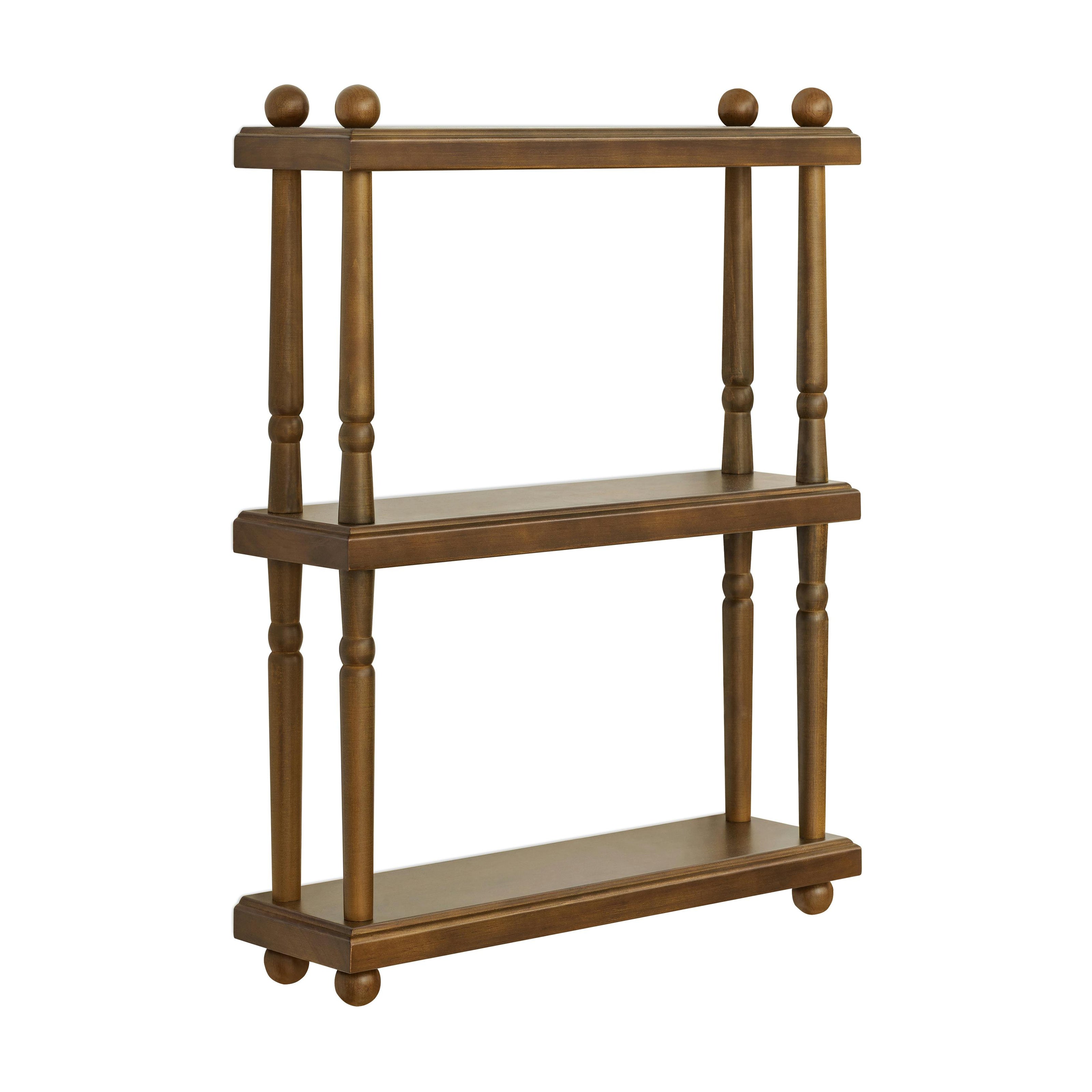 Liberty Tiered Wall Shelf in Natural Walnut