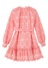 Kaia Lace Embroidered Mini Dress