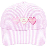 Candy Hearts Bow Baseball Hat