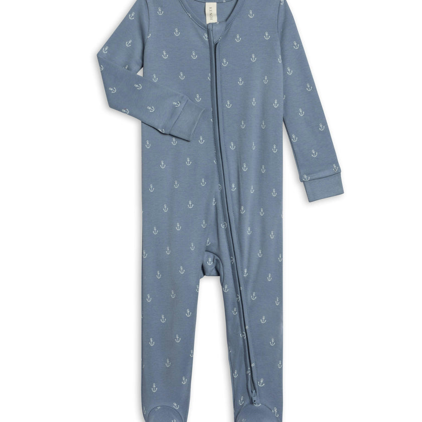 Peyton Zipper Sleeper - Anchor / Sea + Powder