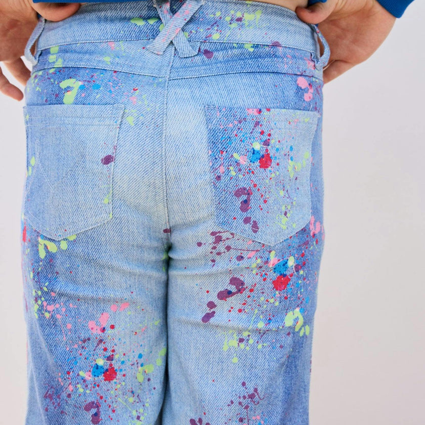 Girls Hi-Shine Mid Rise Slim Band Twill Pant