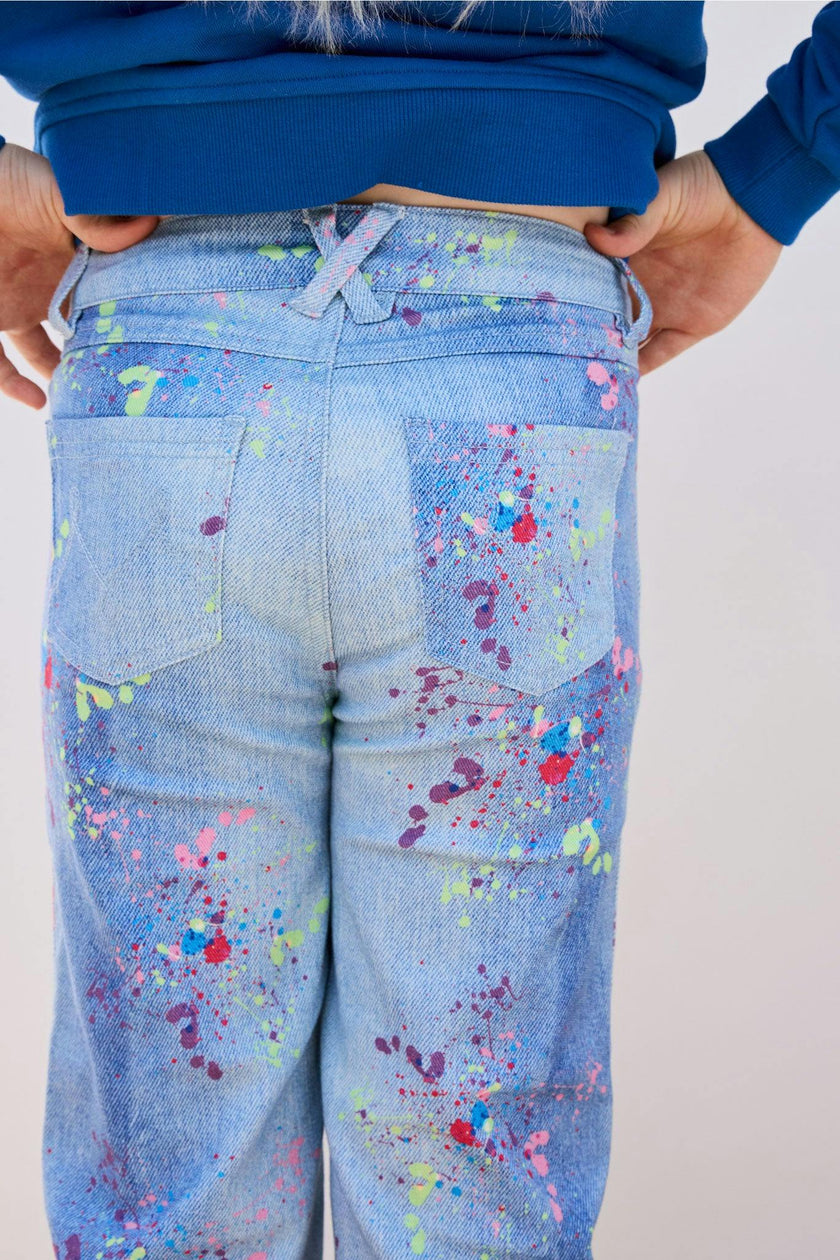 Girls Hi-Shine Mid Rise Slim Band Twill Pant