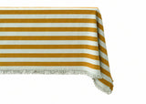 Lido Stripe Tablecloth in Sole