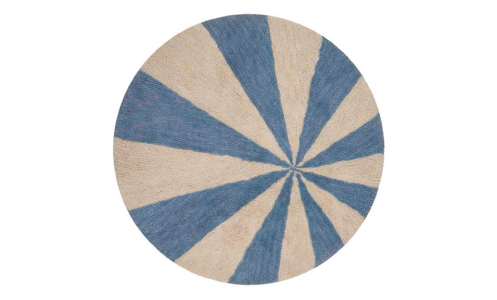 Beach Ball Washable Round Wool Rug