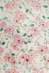Peach Blossom Timeless Floral Ruffle Zipper Pouch