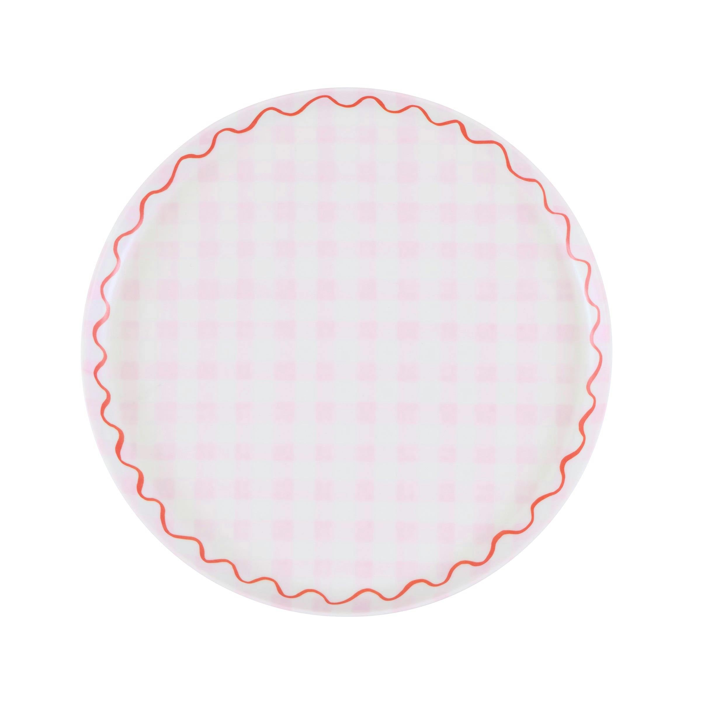 Gingham Reusable Small Plates