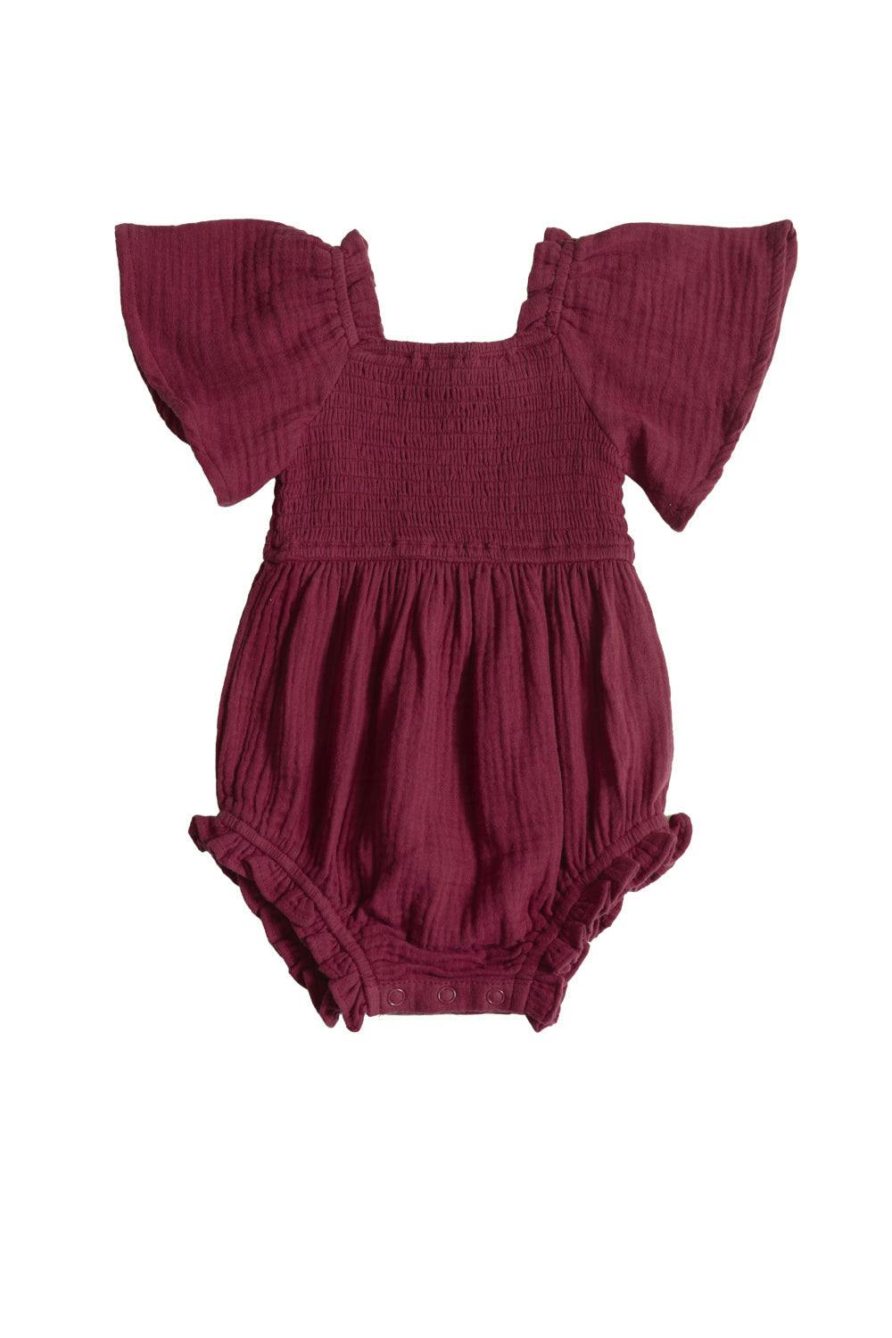 Baby Lennon Romper in Wildberry