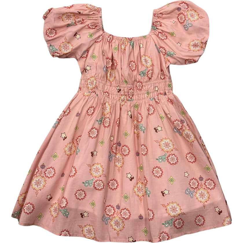 Peasant Bubble Sleeve Dress