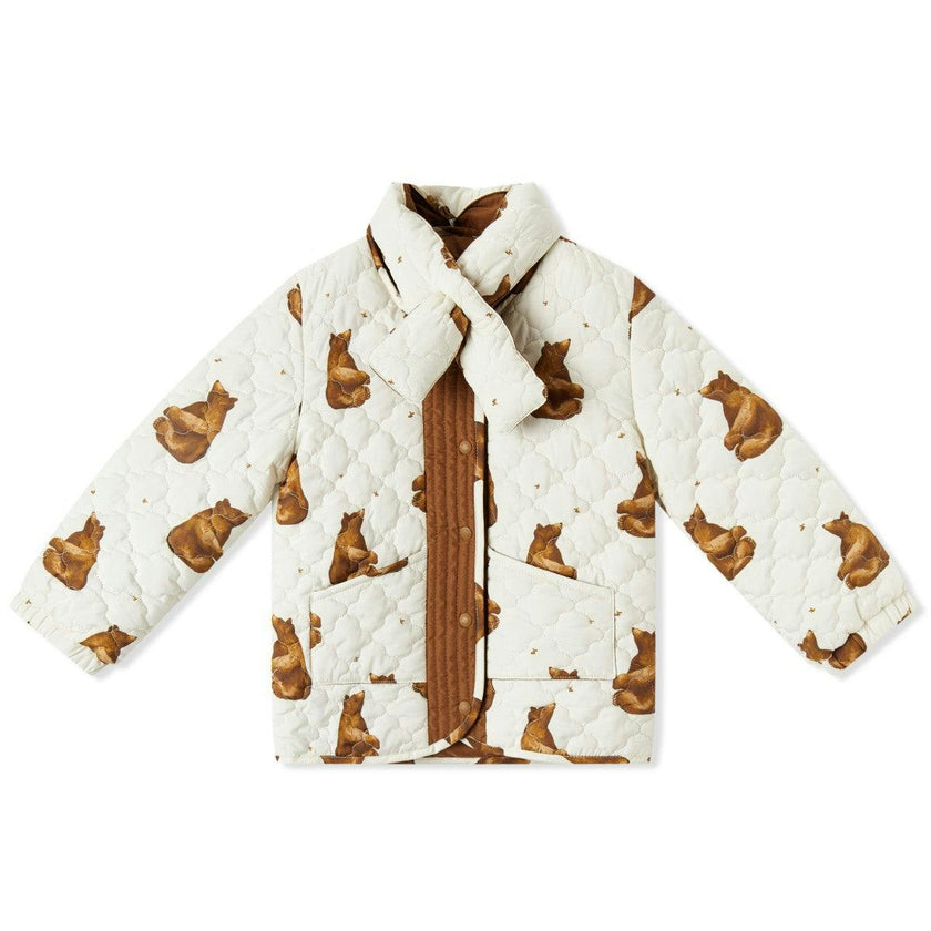Honey Quilted Jacket and Scarf