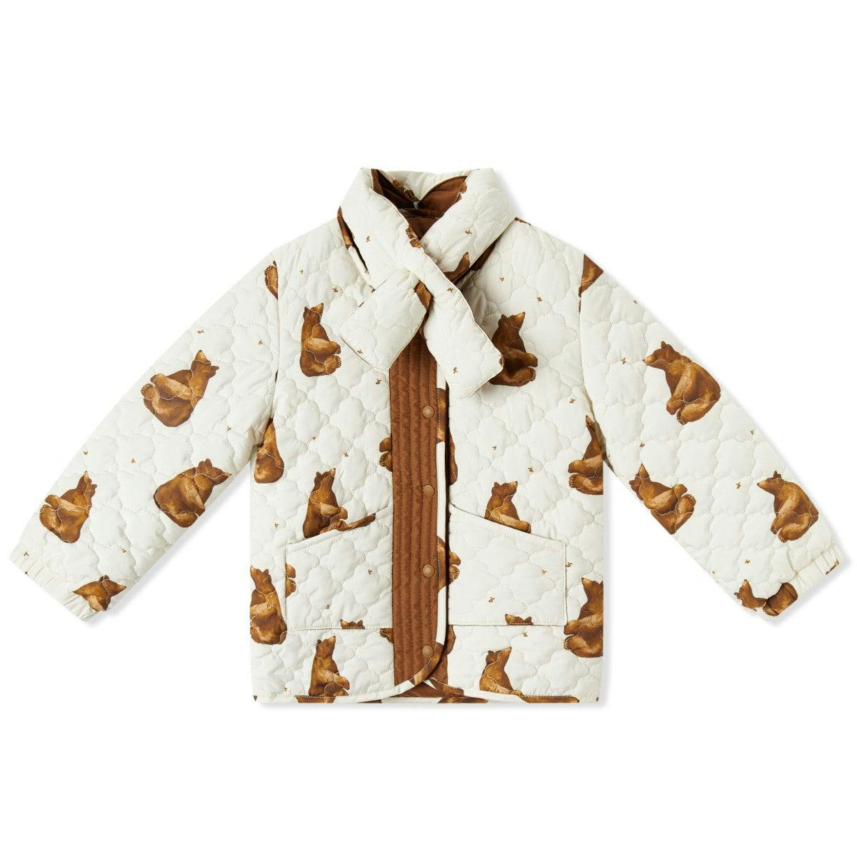 Honey Quilted Jacket and Scarf