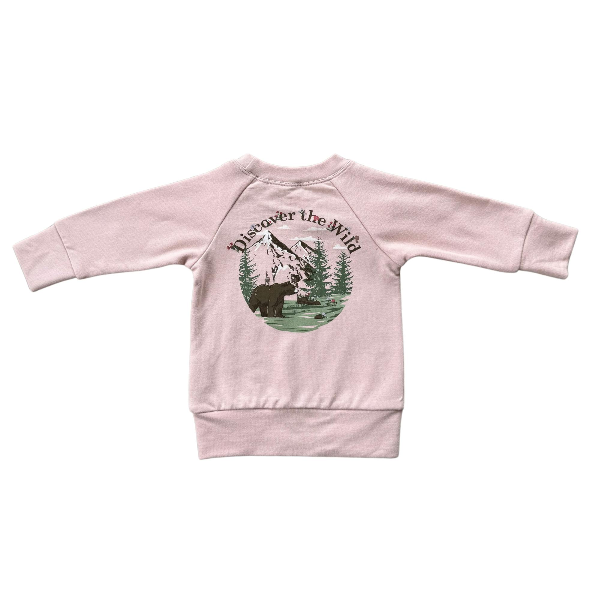 Girls Raglan Sweatshirt in Discover The Wild