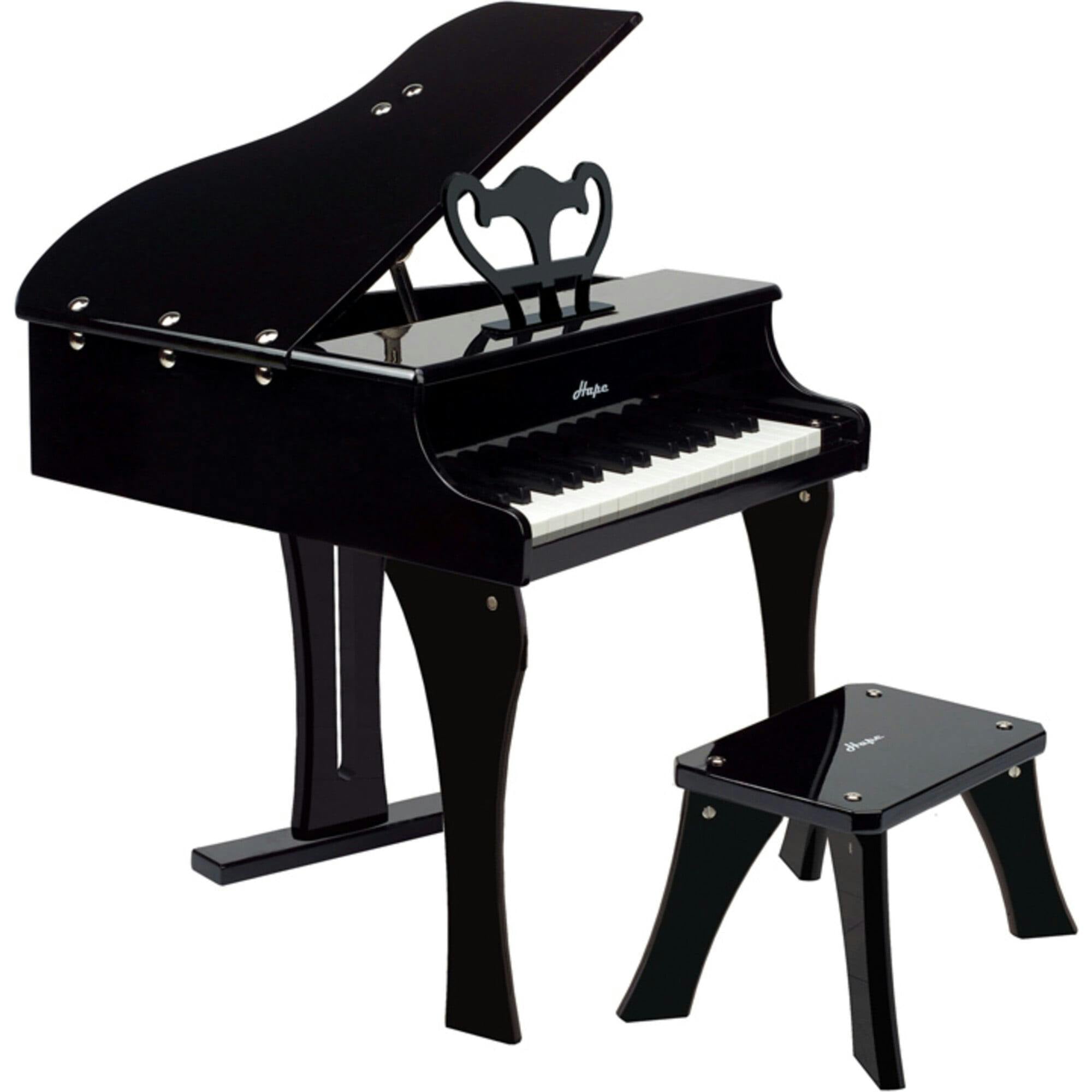 30 Key Grand Piano W/ Bench in Black