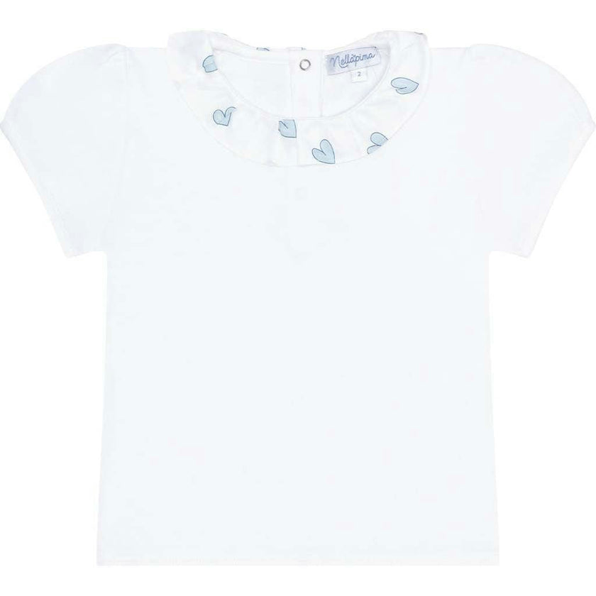 Blue Heart Print Tee