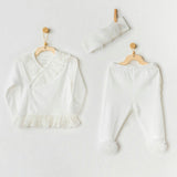 White Chic Girl Ruffle Outfit & Headband