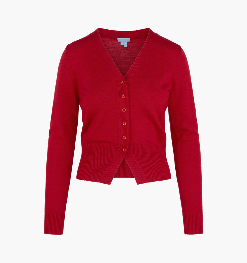 The Amal Cardigan -  Red