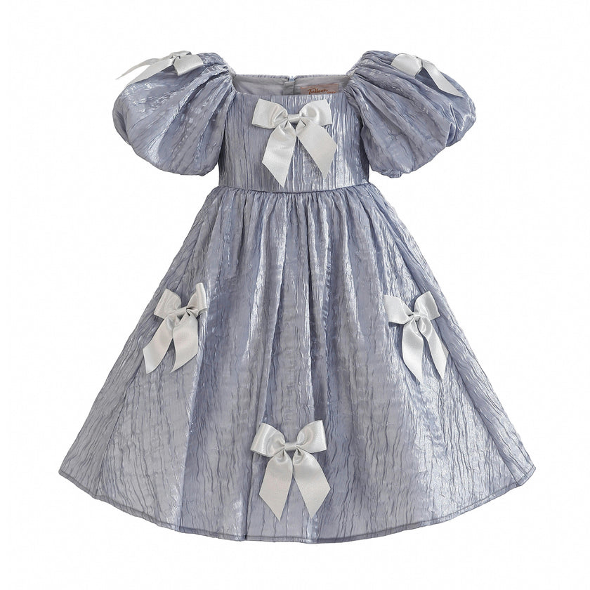 Blue Clarissa Bow Party Dress