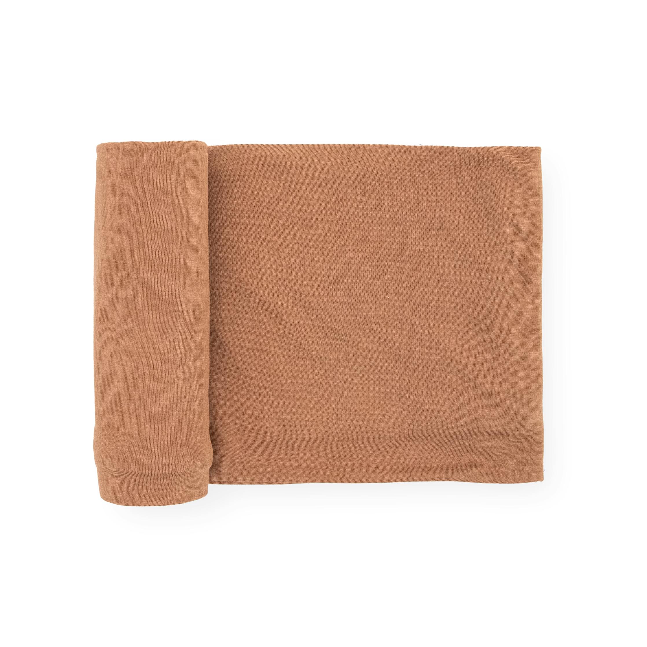 Stretch Knit Swaddle Blanket - Terracotta