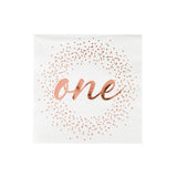 Milestone Rose Gold Onederland Cocktail Napkins