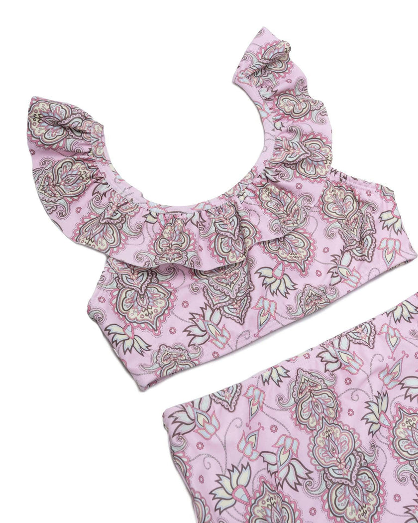 Ruffle Neckline Bikini