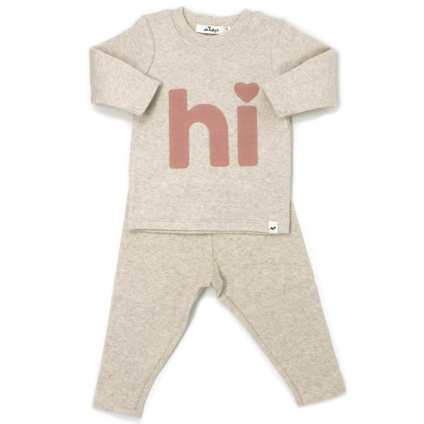 Heart dot "hi" Two Piece Set