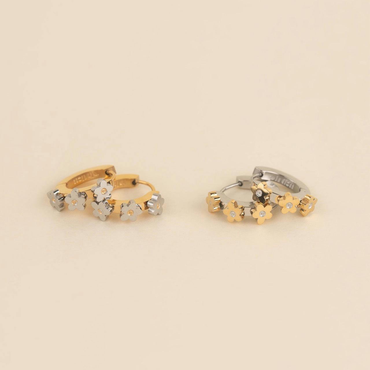 Daisy 3D Huggie Hoop Earrings