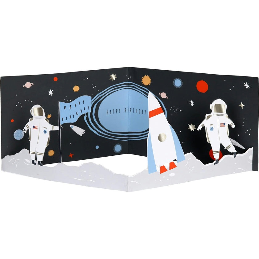 3d Space Scene Birthday Card