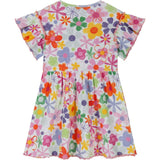 Girls Printed Rib Dress | Multicolor Floral