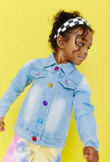 Womens Crystal Rain Denim Jacket