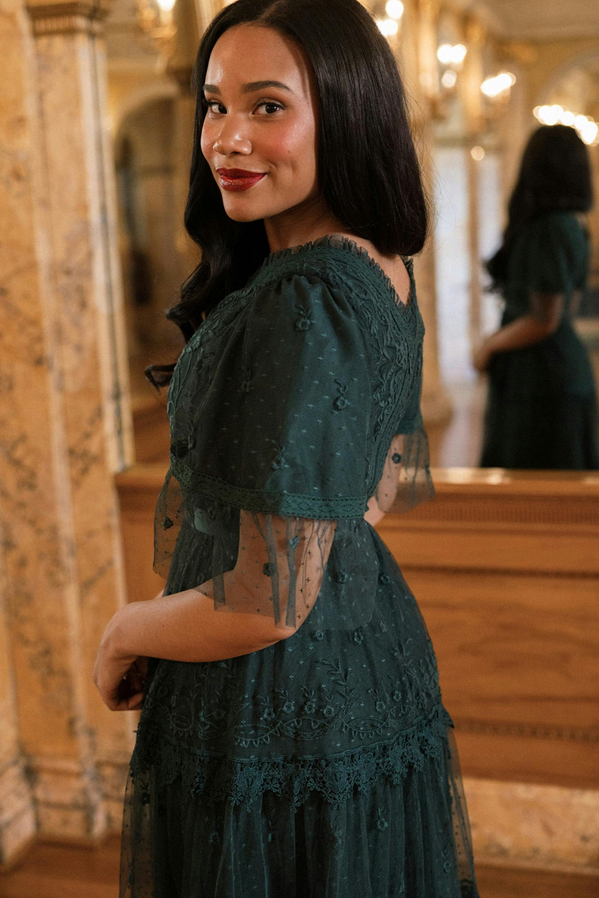 Jules Dress in Emerald
