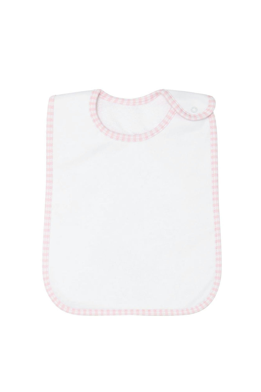 Pink Gingham Feeding Bib