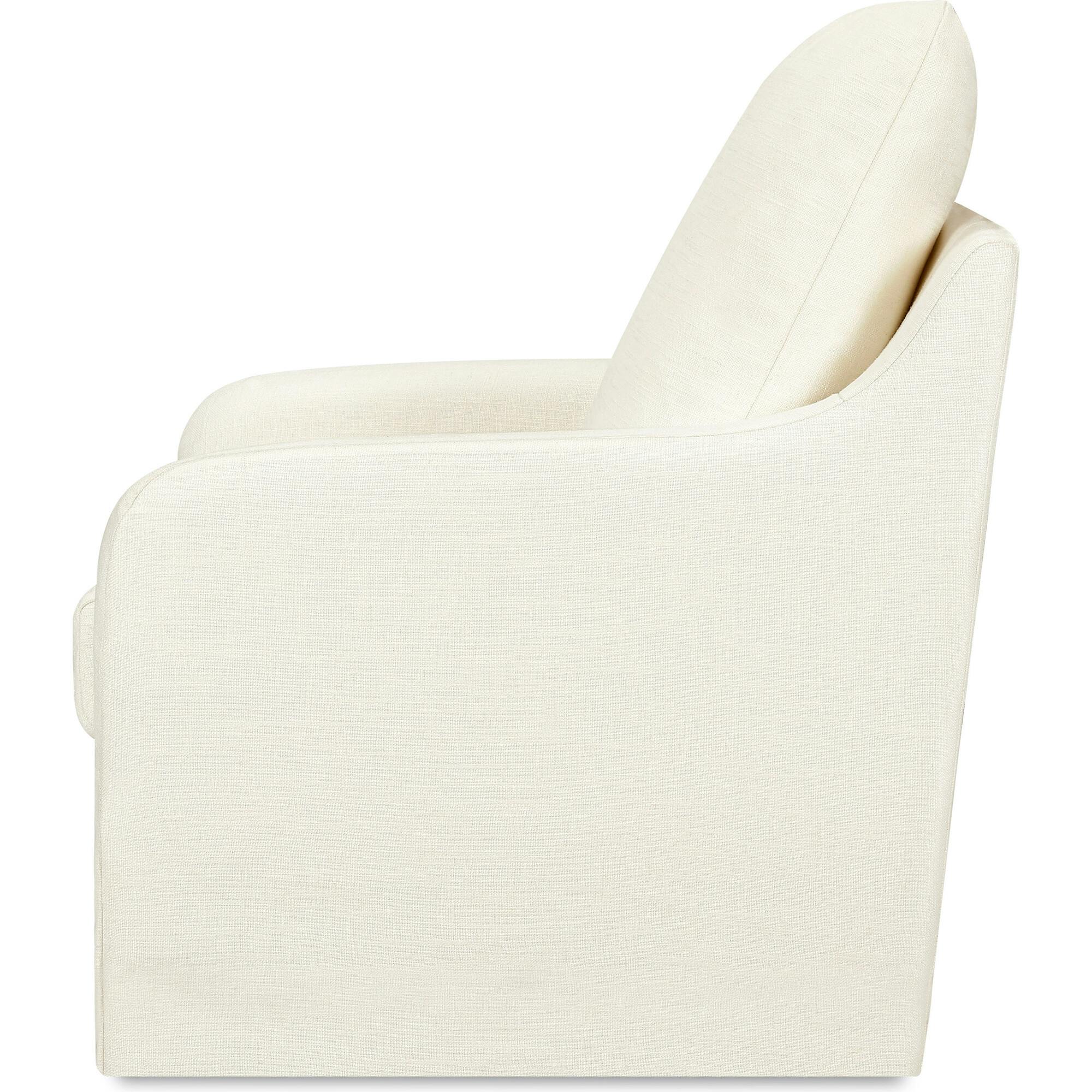 Reese Eco-Linen Slip Cover Swivel Glider